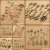 Konst och konst, hantverk gåvor hem Gardenwholesale- 13 Blandad antik gammal look bronshängen Vintage Key Collectibles Good Gift1 Drop DE