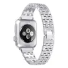 Women Bling Diamond Strap for Apple Watch Band 44mm 40mm Metal Watchband Bracelet Bands 42mm 38mm