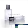 Packing Office School Business Industrialfrosted Clear 50 Ml Glass Tom per flaskor Spray Atomizer Refillable Bottle Scent Case With Trave