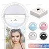 LED Selfie Light pour Iphone XR XS 8 7 Samsung Ring Lighting Flash Lamp Camera Photographie avec emballage de vente au détail