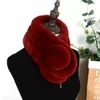 Winter Faux Fur Collar Casaco Luxo Mulheres Scarf Quente Soft Shawl Chave Decoração de Pele para Jaquetas Multi Cor Feminino Cachecóis Feminino H0923