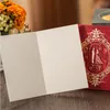 (50 pezzi/lottp) Inviti di nozze per la sposa e lo sposo Stampa in oro Iris floreale rosso Personalizza la stampa della carta di invito IC105