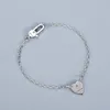 Top Luxury Design Love Heart Bracelet High Quality 925 Silver Plated Material Chain Necklace Fashion Jewelry