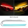 Led DRL Luci di marcia diurna per auto 30cm 45cm 60cm Flessibile impermeabile Indicatori di direzione automatici Freno giallo Fari laterali Accessori per auto leggere Borsa OPP