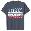 Lets Go Brandon Us Flag Colors Vintage T-Shirt Herren Kleidung Grafik T-Shirts BO29