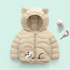 Autumn Winter Children Cartoon Cotton Coat Hooded Ear Warm Jacket Baby Clothes Boys Girls Sports Coats 2-6 years old TZ851 H0909