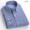 Men's 100% Algodão Mangas de Algodão Camiseta Grande Manta Surgindo Botão Colares Camisa de Alta Qualidade Listras Casuais Casuais Plus Size S-8XL G0105