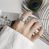 Cluster Rings LouLeur 925 Sterling Silver Vintage Letter X Female Industry Style Elegant Temperament Japan Korea Jewelry