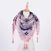 Boho sjaal vrouwen winter katoen mengsels nek wrap lange warme etnische print driehoek tassel multifunctionele sjaal