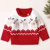 Jul baby tröja född stickad baby kläder pojkar sweaters hjort flickor cardigan toddler pojke tröja barn Knitwear jumper 211106