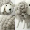 Christmas Tree Decorative Home Decoration Felt Sheep Miniature Decoration Xmas Figurines Holiday Party Supplies Accessories 210607