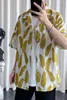 Erkek Casual Gömlek DYBZACQ Hong Kong Rüzgar Yaprak Baskı Gömlek Yaz Kısa Kollu Gevşek Büyük Boy Plaj Moda Ince Güneş Koruyucu Ceket 3XL