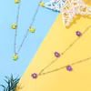 Cinture Moda Accessori per gioielli per il corpo Semplici catene di metallo per la pancia Catena di perline Fiore Spiaggia colorata
