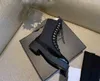 2022 Mulheres Genuínas Mulheres Botas Altas Femininas Lace-Ups Luxury Marca Designer Chelsea Boot Boa Qualidade