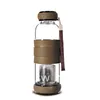 Bouteille d'eau en verre portable de 550 ml avec infuseur à thé voyage en plein air jus de fruits bouilloire boisson tasse