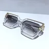 Milyoner Güneş Gözlüğü Kadınlar için Yaz Tarzı Unisex Parlak Altın Anti-Ultraviyole Retro Plaka Tahta Tam Çerçeve Moda Gözlük RA