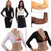 US Plus Size SeamlArm Shaper Sleevey Wonders Femmes Wrap Court Recadrée Mesh Sheer Crop Tops X0507