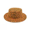 Märke vinterhöst mode leopard tryck jazz fedoras män kvinnor vintage hatt europeiska amerikanska runda mössor bowler hattar breda brim delm22