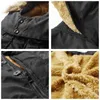 Deepsence Men's Winter Fleece Warm Hooded Parka Jacket Men's Fall Coat Thicken Windproof Pocket Parka Men 211110