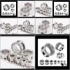 Slugt Tunnels Drop levering 2021 Mix 4 ~ 16mm 80 pcs/Lot Clear Crystal Ear Meters Vlees Tunnelplug helix Piercing Body Sieraden Pirsing SV940