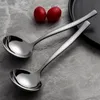 304 Korean Stainless Steel Tableware Thickened Long Handle Small Spoon Soup Spoons 075 Goods