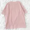 女性用Tシャツ女性用Tシャツ夏のライトカラースケッチフラワープリントoネックルーズカジュアルオールマッチ短袖