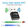 Scheda Lan di rete adattatore Mini USB Wifi da 1200Mbps per PC Dongle Wifi Dual Band 24G5G Ricevitore WiFi Wireless Desktop Laptop4539520