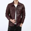 Men PU Leather Jackets Slim Fit Coat Solid Business Jacket Fashion Male Outwears Casual Biker Motorcycle Coat LM101 210927