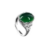 Brudbröllop Män Ring Rhinestone Crystal Öppnande Kvinna Emerald Rings