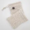 10*13cm Cotton Linen Soap Bag Scrubbers Beam Mouth Type Environmental Protection Handmade Foaming Net FHL413-WY1593