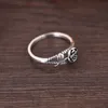 Women 925 Sterling Silver Vintage 3D Rose Ring Courtship Engagement Wedding Party Jewelry