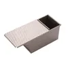 Toast Box Baking Moulds Non-stick Toast Boxes Golden Carbon Steel Household Kitchen Toasts Cake Mold with Lid WH0073