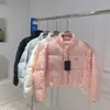 Piumino da esterno da donna di lusso di design con maniche triangolari invertite parka Downs rimovibili gilet giacche invernali a cappotto corto