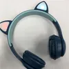 P47M Wireless Bluetooth Earphones Stereo Headsets Foldable Headphone Cat ear LED Showing with Retail Packing