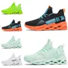 Neueste Männer Frauen Laufschuhe Klinge Atmungsaktive Schuh Schwarz Weiß Grün Orange Gelb Herren Trainer Outdoor-Sport Turnschuhe Größe 39-46