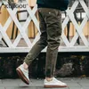 KUEGOU coton Spandex pantalons pour hommes loisirs Micro élastique taille faisceau pied mode sport pantalon AK-9706 210715