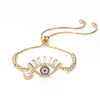 New micro-inlaid zircon adjustable seri diamond-encrusted bracelet eye butterfly wave rainbow color