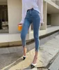 Haute Taille Stretch Skinny Vrouwen Jeans Broek Split Manchet Vrouwelijke Potlood Streetwear Denim 10404 210508