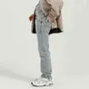 IEFB Erkek Giyim Bahar Kore Streetwear Trend Kişilik Yıpranmış Düz Tüp Işık Mavi Jeans Erkekler Için Gevşek 9Y5060 210524