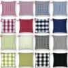 Plaid kuddar täcker kasta 16styles kuddefodral Kontrollera dekorbågar täcker kontorsbil hem soffa dekor spandex utan kudde kärna