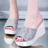 Womens Fashion Bling Wedges Sandals Ladies Shoes Open Platform Scarpe Roman Buty Damskie Summer Beach Sandalia7600432