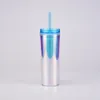 18oz 개인화 된 DIY 아크릴 텀블러 뚜껑과 빨대 BPA 무료 플라스틱 스키니 텀블러 이중 벽 컵 에코 친화적 인