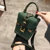 Luxo Design Totes Rebite Bolsas 2022 LVS Bolsas Mulheres Desenhador Ombro Messenger Bag Caixa Pacote Quadrado Senhoras Bolsa de Mão Bolsa