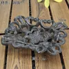 2 Pieces Cast Iron Flower Soap Box Holder Dish Home Decor Rustic Brown Painting Design Kitchen Toilet Decorations Metal Art for Office Shop Store