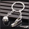 Keychains Accessoires Drop levering 2021 Coole voetbalschoenvorm Mooie sleutelbeelden Unieke metalen ring Key Chain Keyfob Fashion Jewelry 9yVol