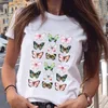 Femmes graphique papillon mignon été hauts printemps 90 s Style décontracté mode esthétique impression femme vêtements t-shirts