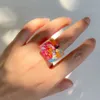 S2273 Fashion Jewelry Resin Ring Watermelon Fruit Beads Rings