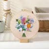 Outras artes e artesanato Flores Bordado Kit DIY Needlework Houseplant Padrão Needlecraft para Beginner282q