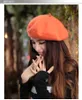Модная зимняя шляпа шляпа шерсть наброски твидовой бутоны Sen Women039s Art Hat7179864