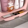 Европейский стиль косметическая коробка для хранения макияжа организатор ванной комнаты для хранения стойки бесшовные настенные валюты большой емкости 210330